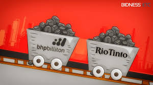 Australian Rio Tinto & BHP`s production both increases in 2017