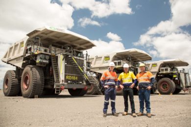 BHP rents five new Liebherr T 282 C trucks from National for Peak Downs