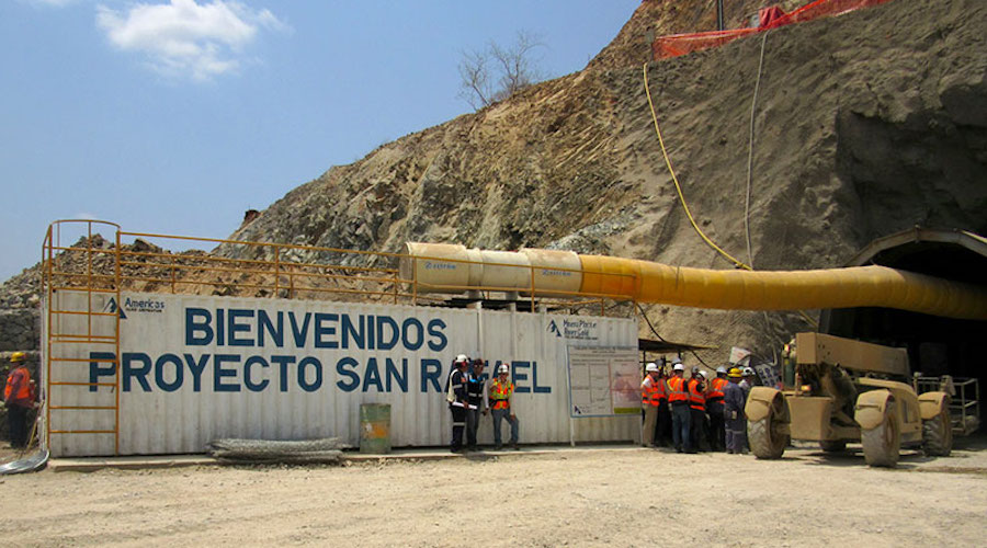 Mexican mineworkers march against Americas Gold and Silver Corp.